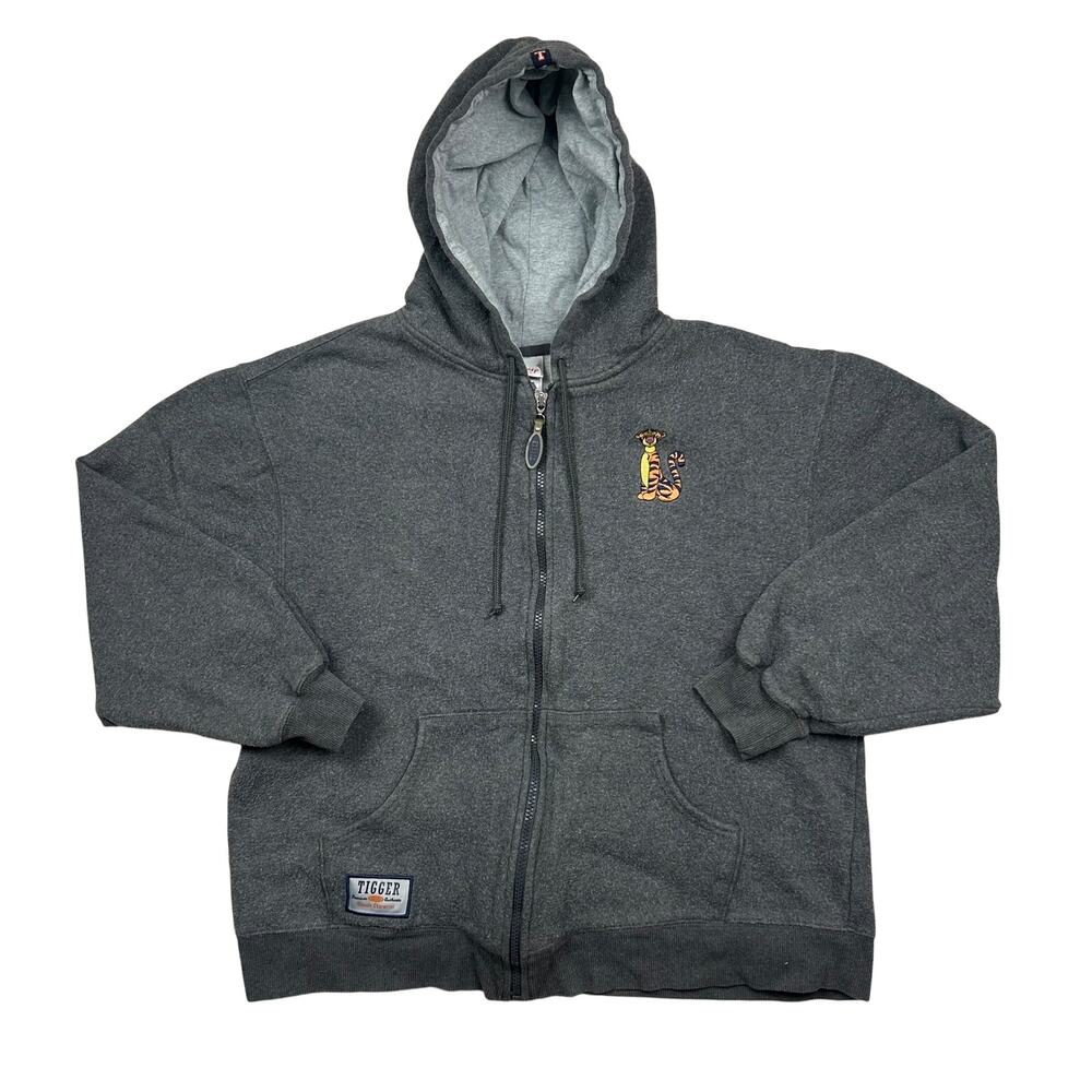 Vintage Disney Store Tigger Embroidered Full Zip Y2K Hoodie